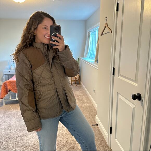 Eddie Bauer Brown Hunting Skyliner Goose Down Puffer Jacket Small - Picture 3 of 16